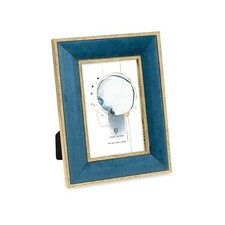 Isaac Jacobs Velvet Picture Frame with Metallic Gold Double Border, Photo Fra...