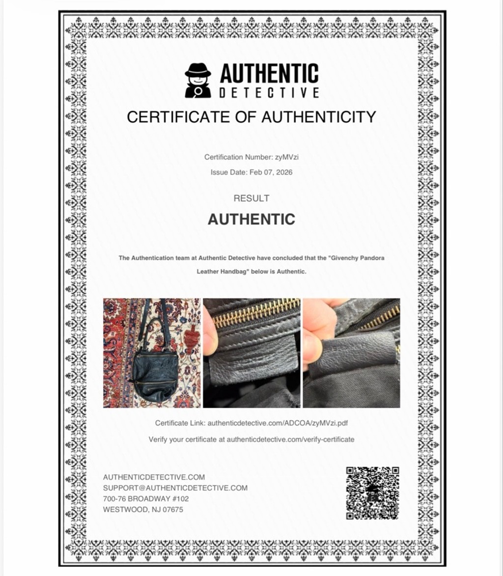 Givenchy Pandora Medium Satchel Black Wrinkled Leather Crossbody Italy thumbnail 2