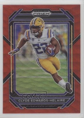 2023 Panini Prizm Draft Picks Ruby Wave Prizm Clyde Edwards-Helaire #18 10ba