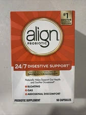 Align Probiotic 24/7 Digestive Support 56 Caps Bloating Gas Abdominal Discomfort