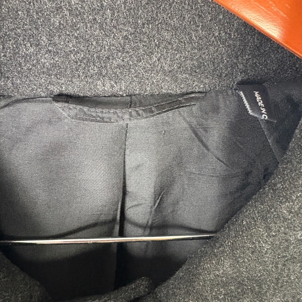 Abrigo Nautica para hombre mezcla de lana carbón 44R estilo trinchera clásico Foto 3 de 4