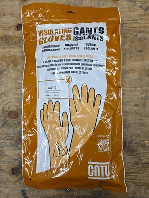 CATU CG-10 Rote Elektriker Handschuhe Kl. 0, 1000V Isoliert 41cm Gr. 10C