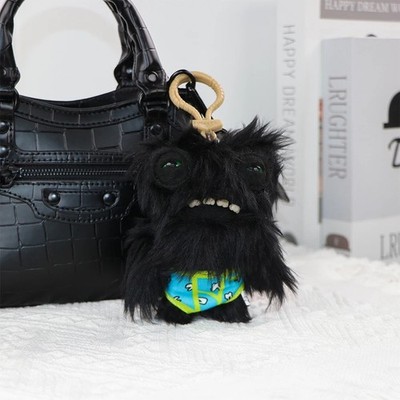 Fuggler Soft Plush Dolls Keychain Teeth Monster Black Funny Backpack Gift11CM