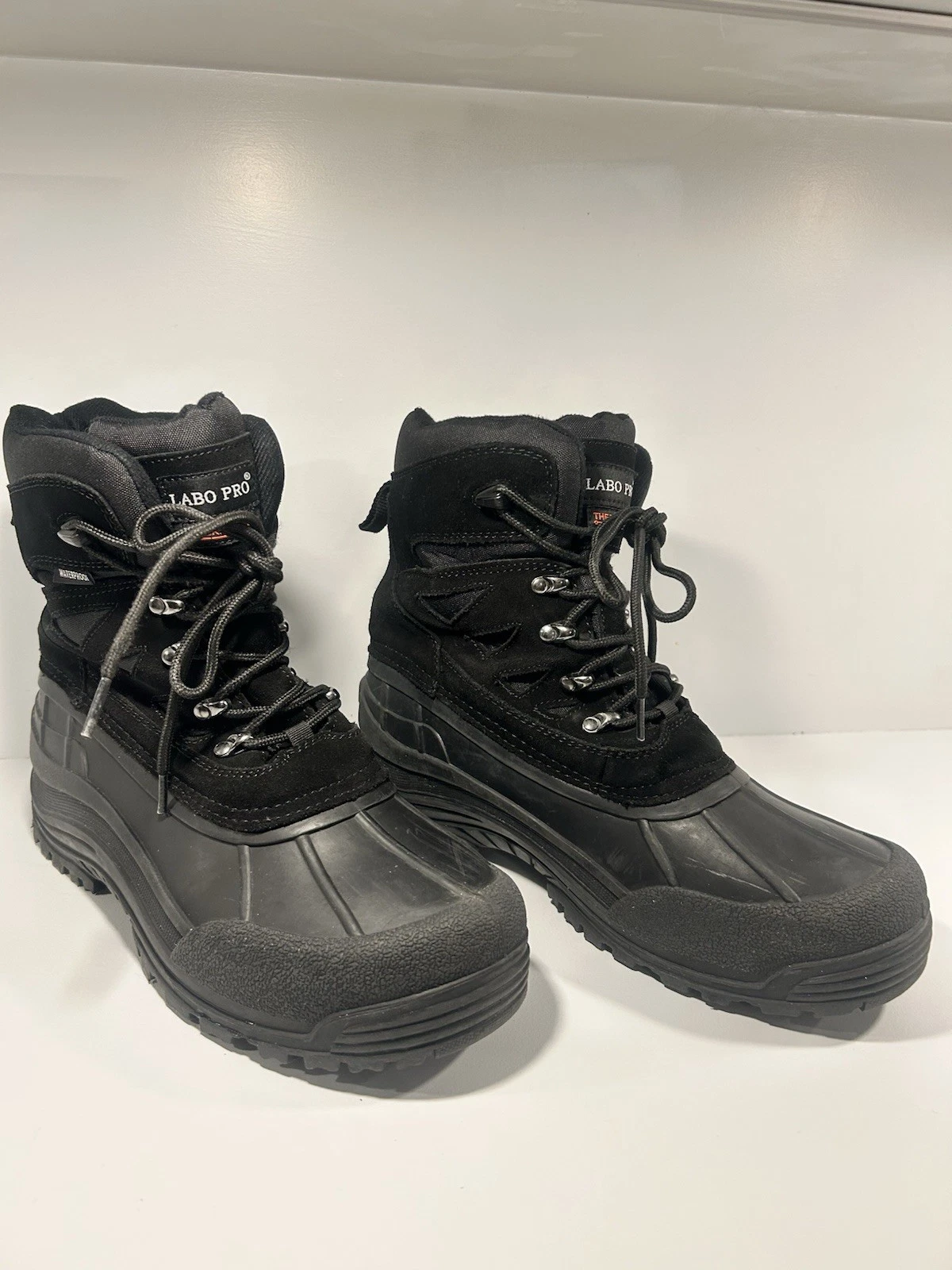 Labo Pro Waterproof Duck Boots Mens 10.5 Black Thermolite Insulated Winter Boots