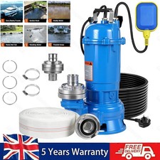 Heavy Duty Submersible Dirty Water Pump Sewage Septic Flood Pond Cesspit Sump UK
