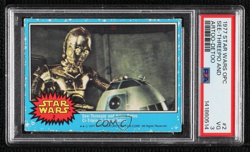 1977 OPC Star Wars #2 See-Threepio and Artoo-Detoo