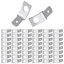 50 Pcs Quick Disconnect Spade Connectors, Non-Insulated, Solderless, Silver