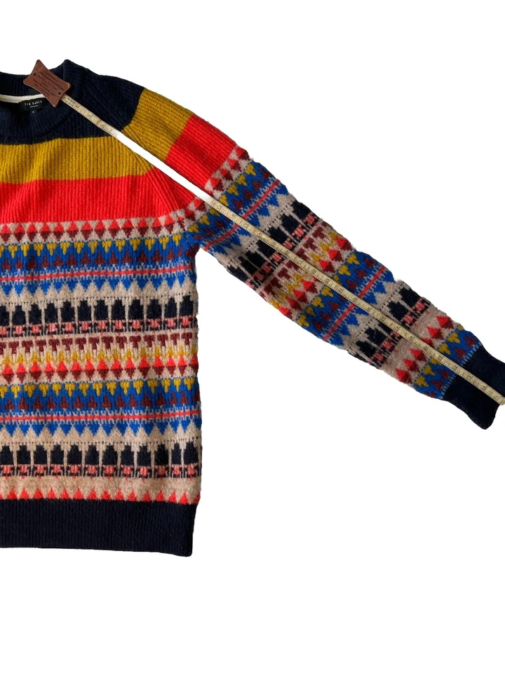 Suéter masculino Ted Baker Bowfell Fair Isle tamanho 3 (M) - Imagem 3 de 4