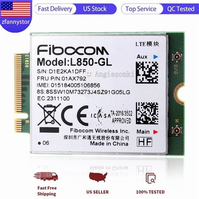 L850-GL LTE 4G WWAN Card Thinkpad L580 L490 X380 Yoga X1 Carbon 6th 01AX792 -USK