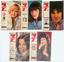 Lot 5 x Télé 7 Jours magazine 1975-79 Véronique Jeannot Serge Lama Pacôme lot#19
