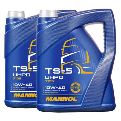 10 (2x5) Liter MANNOL SAE 10W-40 UHPD TS-5 LKW Öl/ Motoröl