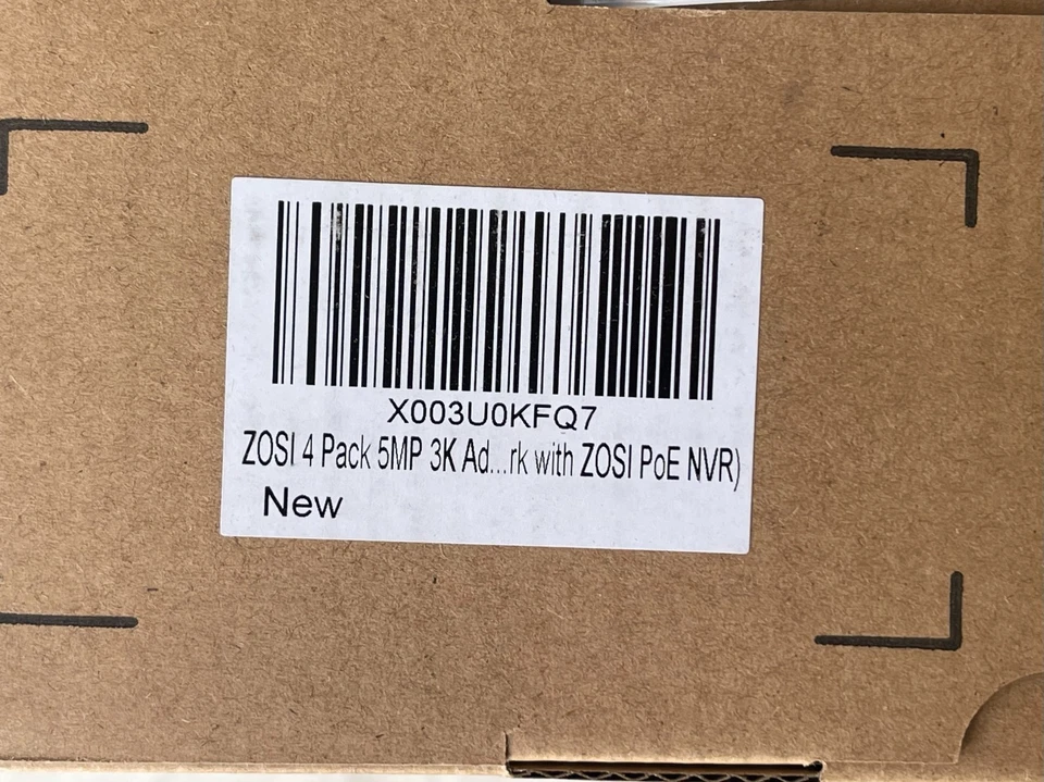 Zosi 4 Pack 5MP 3K  Ad PoE Wired IP Security Camera 4IPC-4295P-B-C New - Image 4 of 4