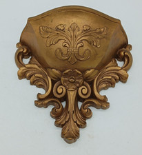 Vintage Homco Gold Wall Pocket/Planter Hollywood Regency Decor