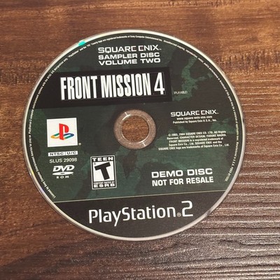 Front Mission 4 DEMO Sampler Volume Two Disc ONLY Playstation 2 PS2 -TESTED