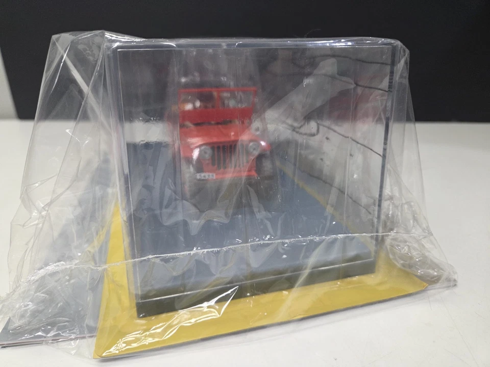 Tintín 1/24 #6 Rojo Willys Jeep Diecast Modelo Coche con Folleto - ¡Nuevo y Sellado! Foto 3 de 4