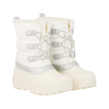 Member's Mark Girls Snow Boot Size 2 White/Silver