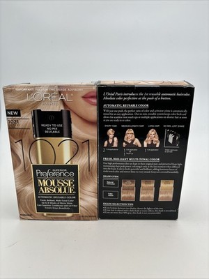 2pk L'Oreal Paris Superior Preference Mousse Absolute 1021 Lightest Icy Blonde