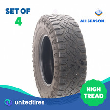 Set Of 4 Used Lt 28575r18 Goodyear Wrangler Duratrac 129126q - 8-932 Set Of 4 Used Lt 28575r18 Goodyear Wrangler Duratrac 129126q - 8-932