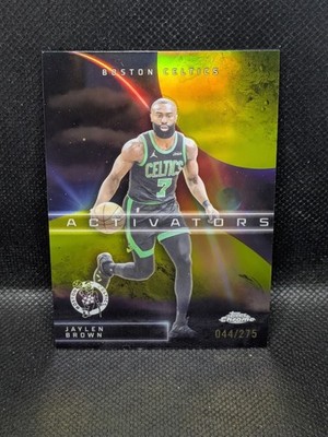 Jaylen Brown RC GD 25枚限定 ジャージナンバー　激レア 2025-26 Topps Chrome JAYLEN BROWN Activators Yellow REFRACTOR /275