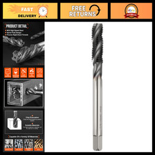 3/8-16 UNC Spiral Flute Tap - M35 HSS Right Hand Threading Tool, TICN Coated