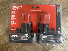 Milwaukee Batteries For M12 Tools Red Lithium XC 3.0 2-Pack