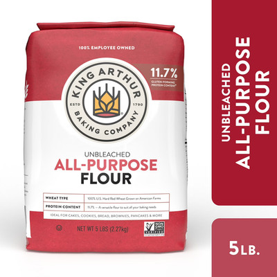 King Arthur Unbleached All Purpose Flour 5 lb Non GMO Kosher Baking Flour