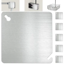 6 Pack 4 Inch Electrical Box Cover Metal Square Cover Junction Box Covers for...
