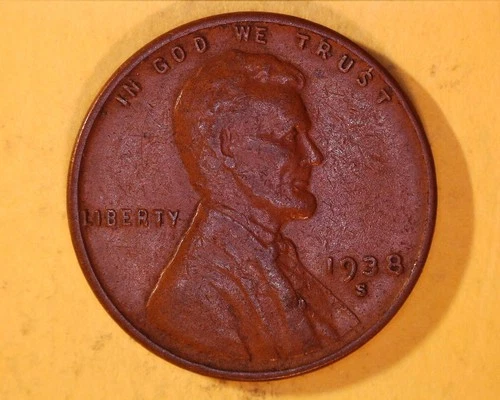 1938-S Lincoln Wheat Cent  XF/AU ~ **110-6