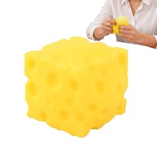 Sunny Days Jumbo Squeezy Cheese Yellow Squishy Toy Stress Relief Sensory Fun