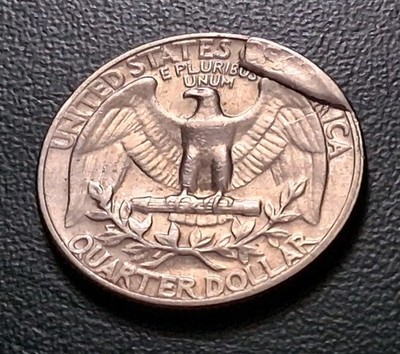 ERROR COIN HUGE CUD QUARTER 25 CENTS CUD DIE BREAK MAJOR MINT ERROR COIN #1034B