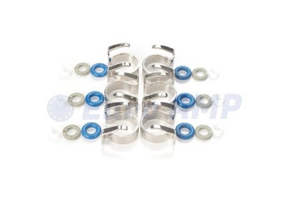 Jaguar XJ XF XE XK F-Type F-Pace 6PC Engine Fuel Injector Seal 3.0L V6 C2D24387