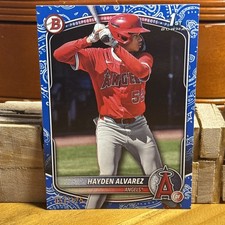 2025 Bowman Paper HAYDEN ALVAREZ 1st Blue Pattern 051/125 Los Angeles Angels