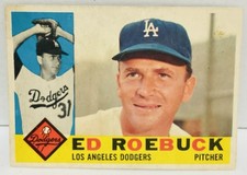 1960 Topps Ed Roebuck #519 High Series LA Dodgers Nicely Centered!
