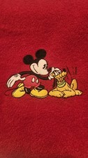 Vintage DISNEY Mickey Mouse Scarf RED Polyester 58x10  Approx