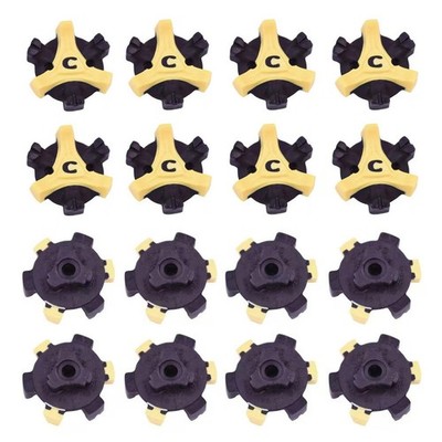18 Count SCORPION STINGER GOLF SPIKES (Q-LOK) | YELLOW/BLACK Cleats Replacement