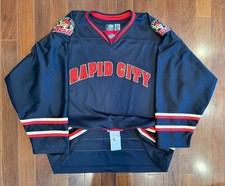 Vintage Rapid City Rush ECHL Alt 2008-09 OT Pro Hockey Jersey Sz52 - Fight Strap