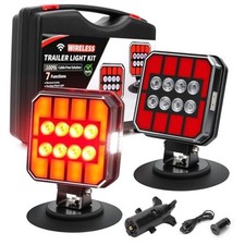 Wireless Trailer Lights, Magnetic Bluetooth Tail Light Kit for Towing, 6 MODES