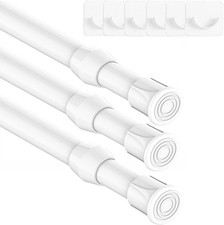 Tiges Télescopiques à Tension Sans Perçage 60-85 cm Blanc