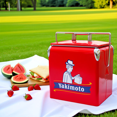 Yakimoto Retro Cooler 14Qt | Bottle Opener | Long Ice Life for Family Picnics