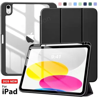 SPARROON Smart Case Acrylic Clear Back Cover For iPad 7/8/9/10/11th Gen Air 4 5 6 Pro 11