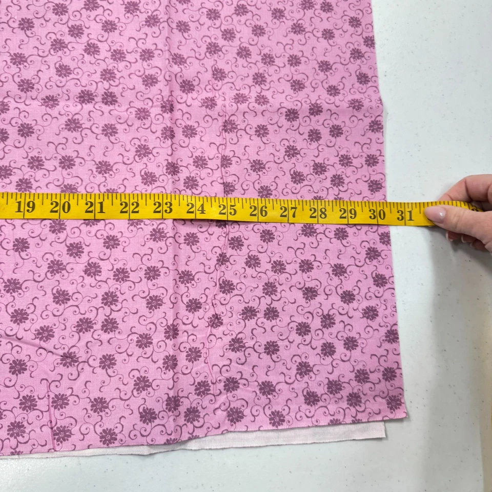 quilting fabric floral purple cotton 42x30 - Image 3 of 4