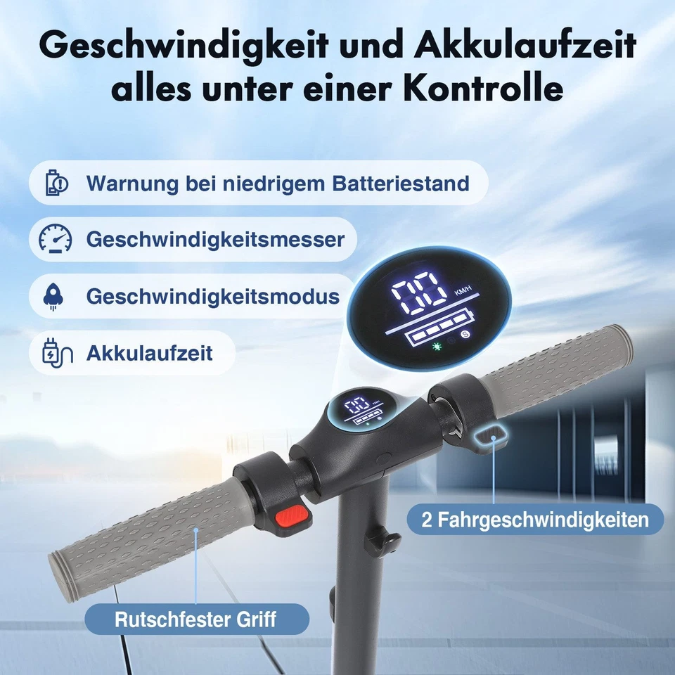 Elektro Scooter Für Kinder 6-12 Jahren Klappbar Gebraucht Elektroroller LED - Bild 4 von 4