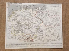 Germany under the Habsburgs and Luxembourg 1373 - 1437 Map 1859 Houze