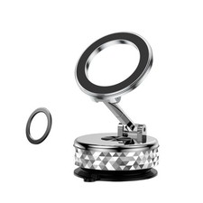 Magnetic Vacuum Car Phone Holder for iPhone with Adjustable Viewing Angles