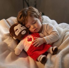 Soothing Breathing Jesus Plush - Musical Sleep Companion with Lights Sound