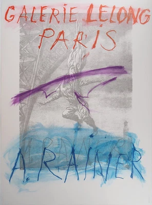 Arnulf RAINER: Der Eiffelturm - Original Signierte Lithographie - Bild 1 von 4