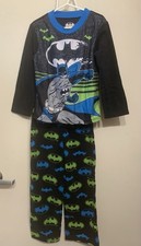 Batman pajamas set boys Size 6 Fleece Elastic Waistband Cozy