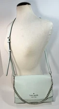 Kate Spade Laurel Way Greer Convertible Crossbody Chain Strap Bag Mint Leather
