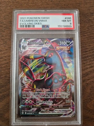 Umbreon VMAX 095/203 PSA 8 NM-MT Full Art 2021 Pokemon SWSH Evolving Skies  #95