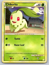 Chikorita 59/123 HeartGold & SoulSilver Common Pokemon Card